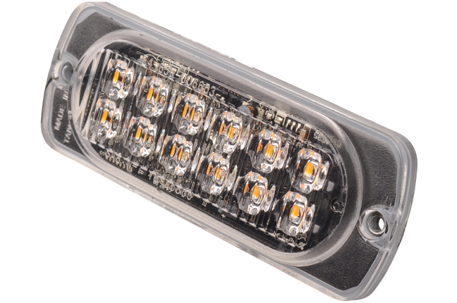 Cantonal LED noodlicht oranje - afmetingen 113x42x12 mm - 12 leds