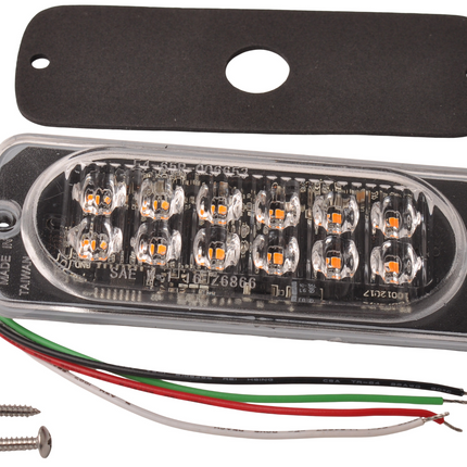 Cantonal LED noodlicht oranje - afmetingen 113x42x12 mm - 12 leds
