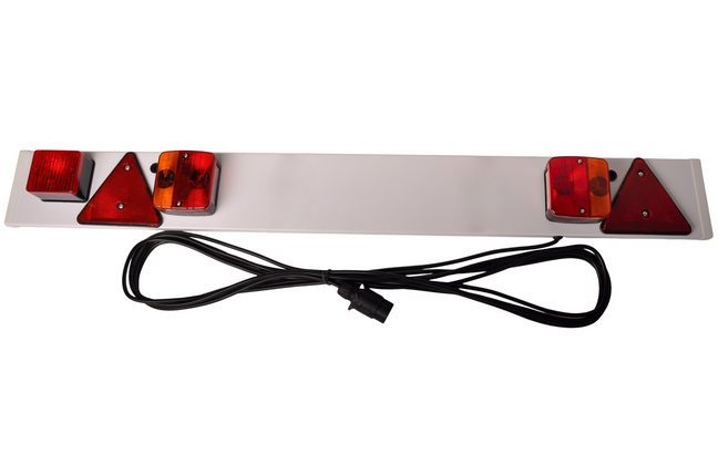 Cantonal Lichtbalk voor aanhanger met 8 meter kabel - 122 cm - 7 polig