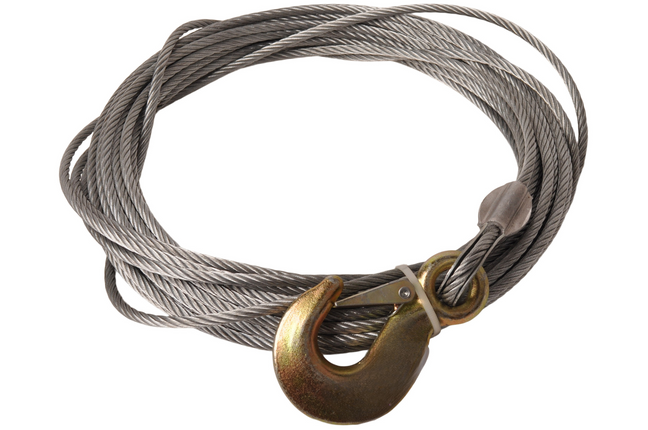 Cantonal Lierkabel met haak (6 mm x 15,2 meter)