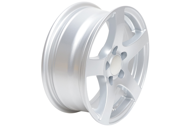 Cantonal Losse 15 inch aanhanger velg - 6Jx15 - lichtmetaal - steekmaat: 5x112 - draagvermogen: 900 kg - naafdiameter: 67 mm - ET30 - zilver