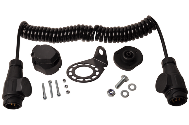 Cantonal Ombouwset naar stekkerdoos met spiraalkabel - 13 polig - 8 pins