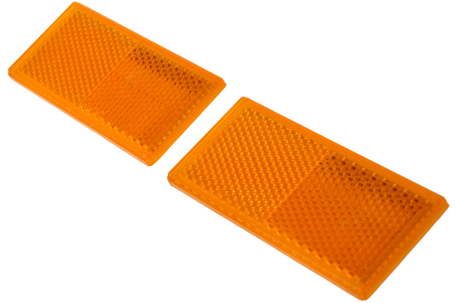 Cantonal Oranje/gele reflector 82x36 mm zelfklevend - set van 2 stuks