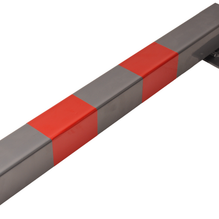 Cantonal Parkeerpaal met slot - 650x60x60 mm - grijs/rood - hoogwaardige kwaliteit