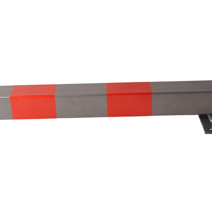 Cantonal Parkeerpaal met slot - 650x60x60 mm - grijs/rood - hoogwaardige kwaliteit