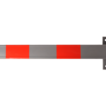 Cantonal Parkeerpaal met slot - 650x60x60 mm - grijs/rood - hoogwaardige kwaliteit