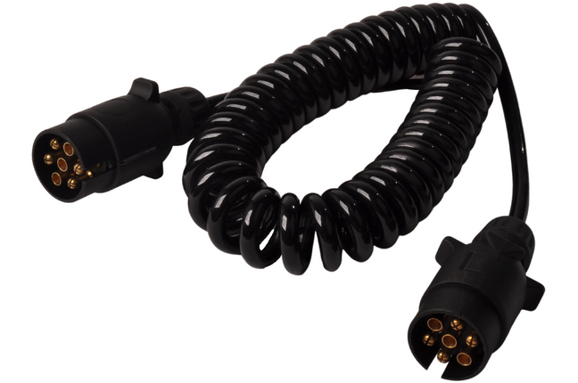 Cantonal Premium verloop spiraalkabel 7 aderig met 2x 7-polige stekker - 90 tot 250 cm