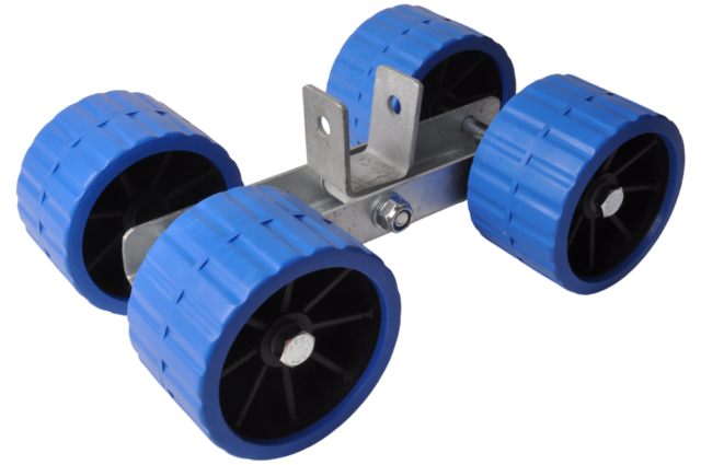 Cantonal Rollenset op kantelblok 30 mm - 4 kimrollen - blauw