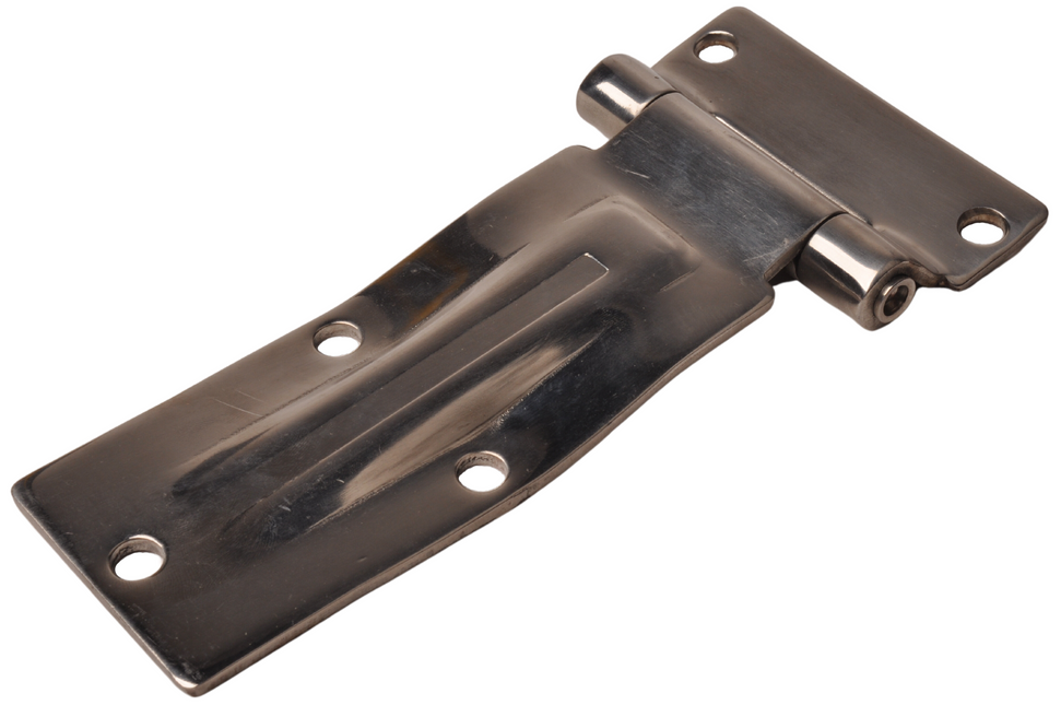 Cantonal RVS gebogen deur scharnier 180mm