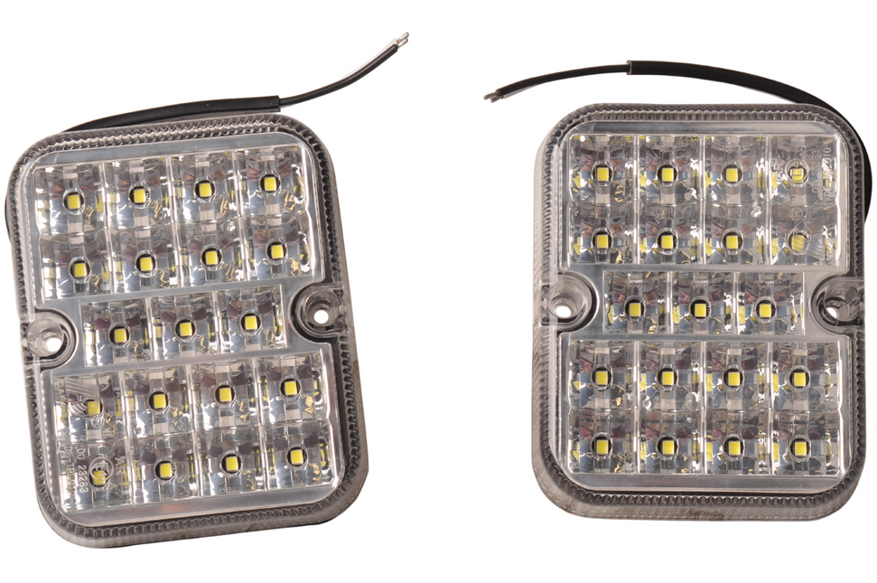 Cantonal Set van 2 achteruitrijlampen - 100x80x28 mm - LED