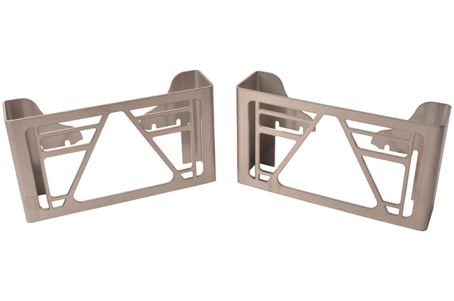 Cantonal Set van 2 beschermrekken Multiled 4 - 253x141x63,7 mm - met vrije driehoek - RVS materiaal