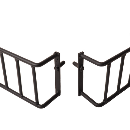 Cantonal Set van 2 zwarte stalen beschermrekken - 250x140x65 mm - geschikt voor grote achterlichten