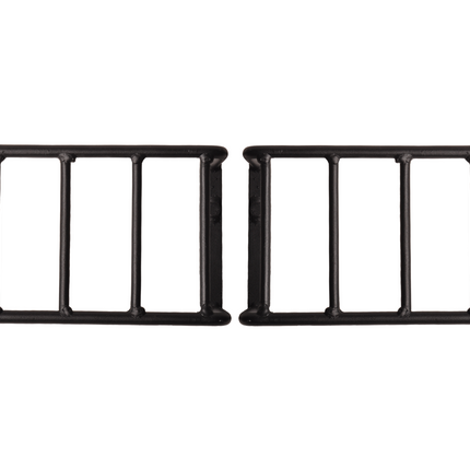 Cantonal Set van 2 zwarte stalen beschermrekken - 250x140x65 mm - geschikt voor grote achterlichten