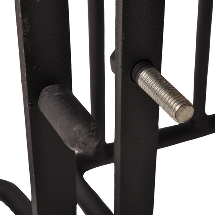 Cantonal Set van 2 zwarte stalen beschermrekken - 250x140x65 mm - geschikt voor grote achterlichten