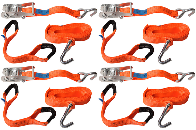 Cantonal Set van 4 spanbanden voor autoambulance - 330x3,6 cm (3000 kg)