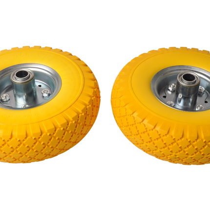 Cantonal Set van twee premium 3.00-4 anti lek steekwagenwielen - 20 mm naafdiameter - 55 mm naaflengte