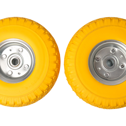 Cantonal Set van twee premium 3.00-4 anti lek steekwagenwielen - 20 mm naafdiameter - 55 mm naaflengte