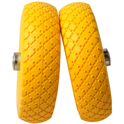 Cantonal Set van twee premium 3.00-4 anti lek steekwagenwielen - 20 mm naafdiameter - 55 mm naaflengte