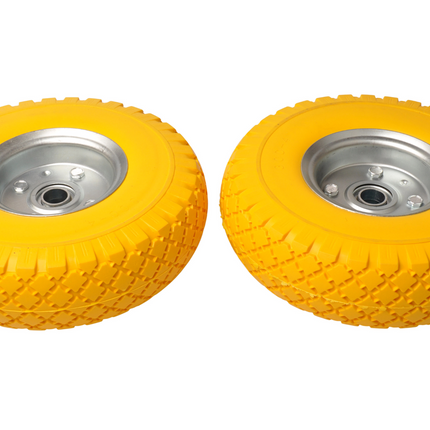 Cantonal Set van twee premium 3.00-4 anti lek steekwagenwielen - 20 mm naafdiameter - 55 mm naaflengte