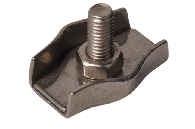 Cantonal Simplex klem van RVS voor staaldraad (6 mm)