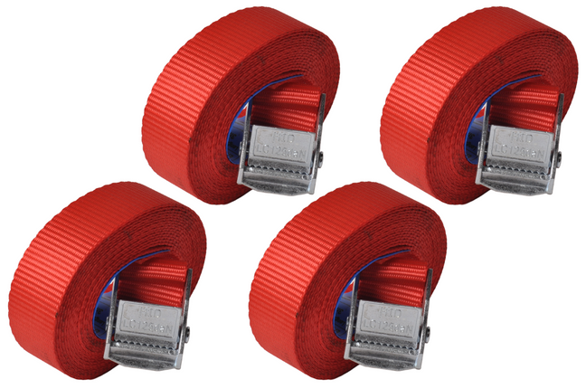 Cantonal Sjorband rood 300x2,5 cm (250 kg) - set van 4 stuks