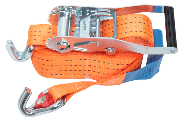 Cantonal Spanband met magnetische haak - 800x5 cm - 4000 kg - 2-delig - oranje