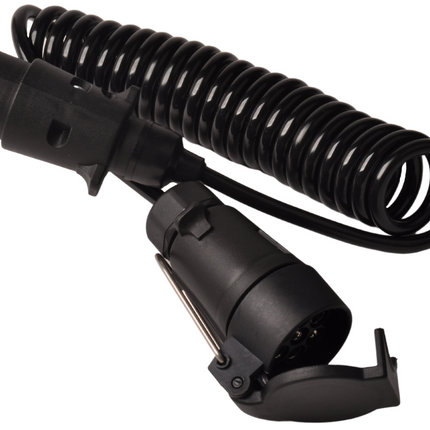 Cantonal Spiraal verlengkabel 7 aderig met 1x 7-polige stekker en 1x 7-polige contrastekker - 70 tot 175 cm