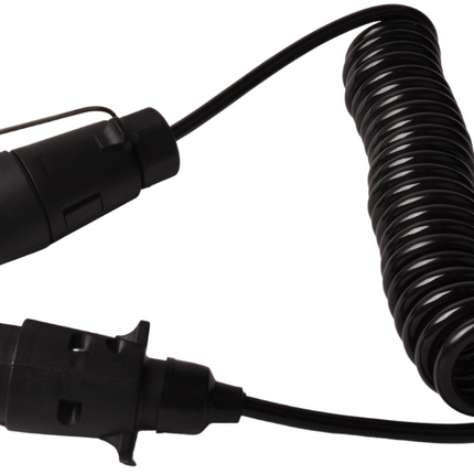 Cantonal Spiraal verlengkabel 7 aderig met 1x 7-polige stekker en 1x 7-polige contrastekker - 70 tot 175 cm