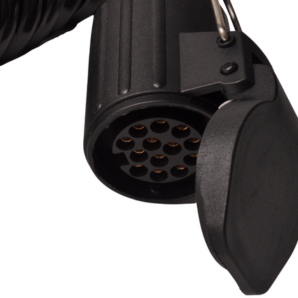 Cantonal Spiraal verlengkabel 8 aderig met 13-polige stekker & 13-polige contrastekker - 80 tot 175 cm