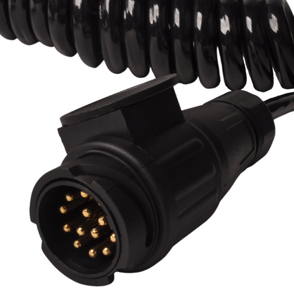 Cantonal Spiraal verlengkabel 8 aderig met 13-polige stekker & 13-polige contrastekker - 80 tot 175 cm