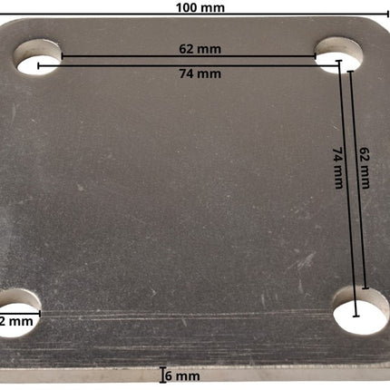 Cantonal Stroppenplaat 100x100x6 mm