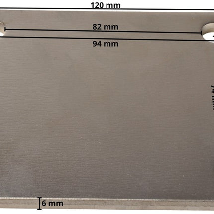 Cantonal Stroppenplaat 120x100x6 mm