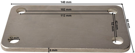Cantonal Stroppenplaat 140x80x6 mm
