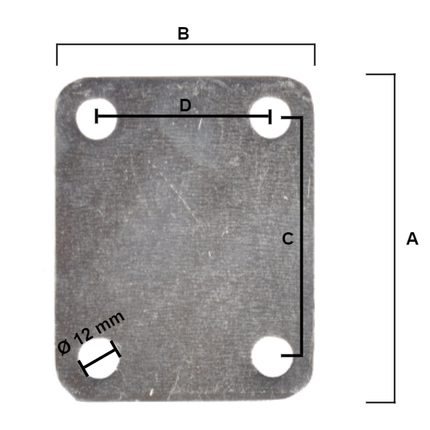 Cantonal Stroppenplaat 140x80x6 mm