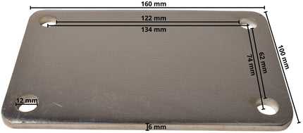 Cantonal Stroppenplaat 160x100x6 mm