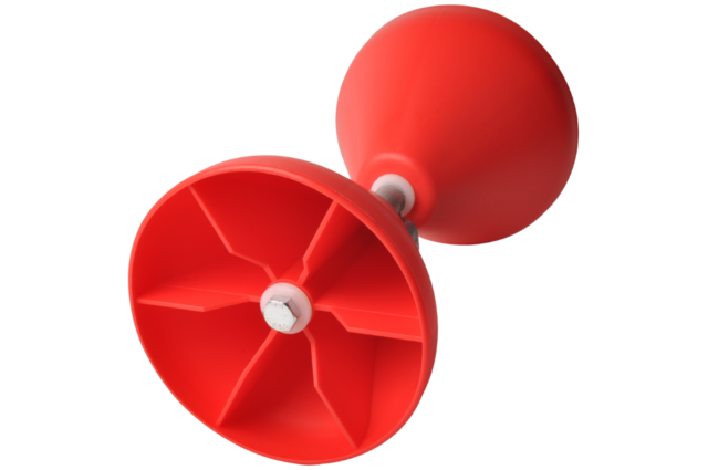 Cantonal Trompetrollen set voor rubberboten - rood - kunststof 320 mm