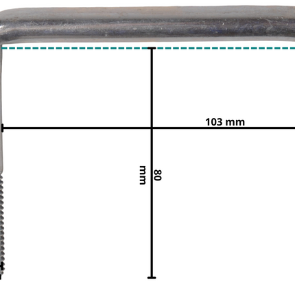Cantonal U-bout / U-beugel strop M12 80x103 mm