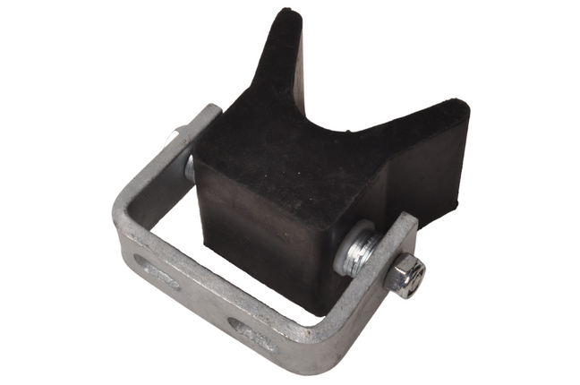 Cantonal Vangmuil op steun - zwart - 105x100 mm  -  met sleufgaten