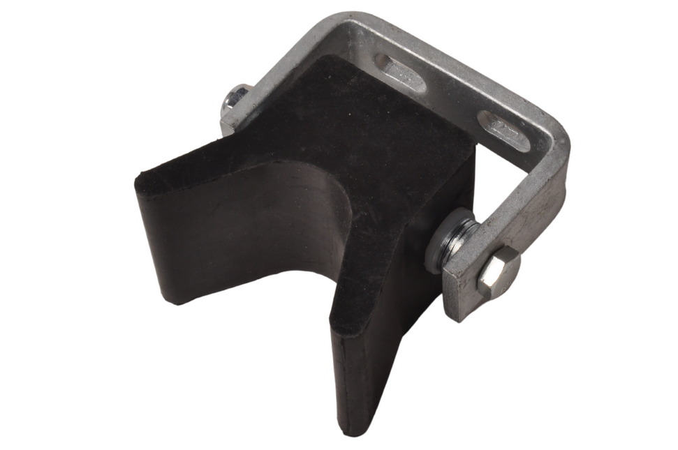Cantonal Vangmuil op steun - zwart - 105x100 mm  -  met sleufgaten