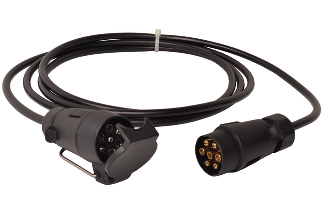 Cantonal Verlengkabel 3 meter 7 aderig met 7-polige stekker & 7-polige contrastekker - 300 cm
