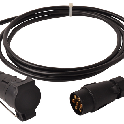 Cantonal Verlengkabel 3 meter 7 aderig met 7-polige stekker & 7-polige contrastekker - 300 cm
