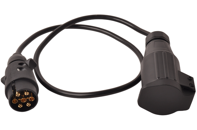 Cantonal Verlengkabel 7 aderig met 1x 7-polige stekker & 1x 13-polige contrastekker - 80 cm