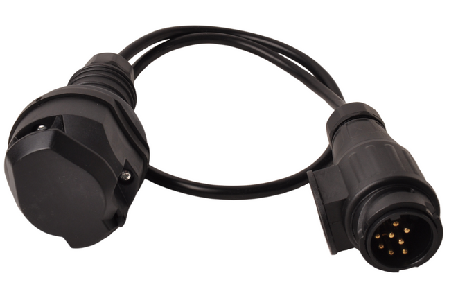 Cantonal Verlengkabel 8 aderig met 1x 13-polige stekker & 1x 13-polige contrastekker - 100 cm