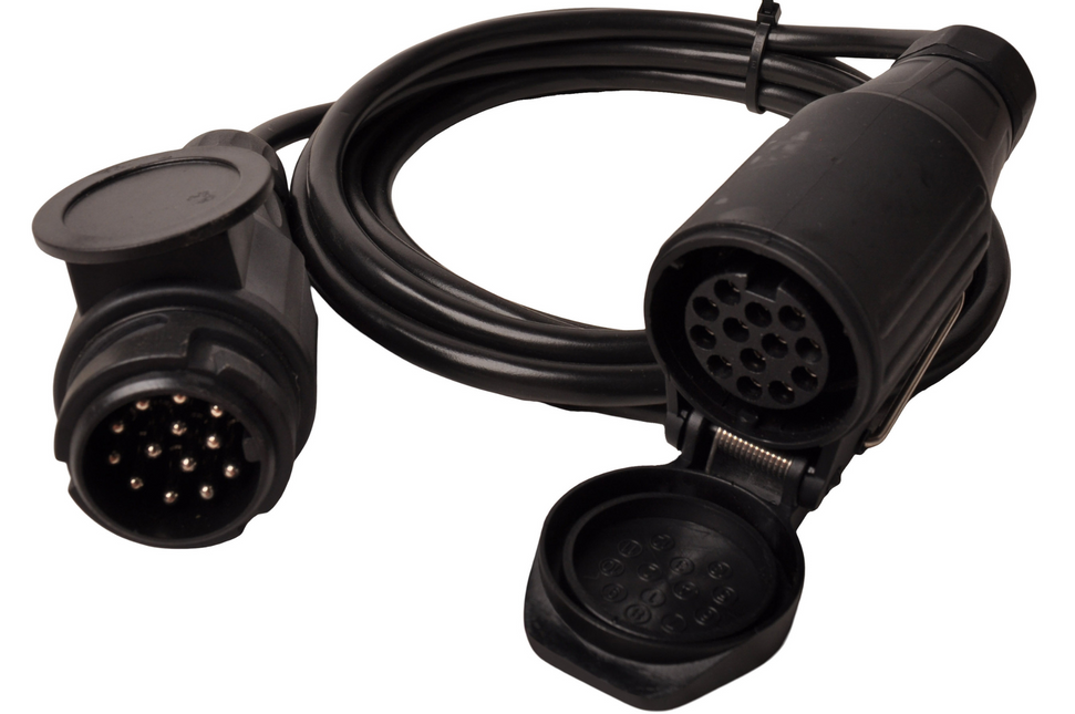 Cantonal Verlengkabel 8 aderig met 1x 13-polige stekker & 1x 13-polige contrastekker - 300 cm