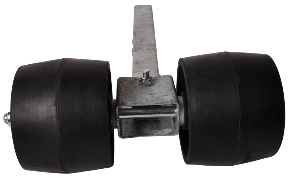 Cantonal Verstelbare kimrol set zwart - massief rubber - 30x30x300 mm  - gegalvaniseerd staal