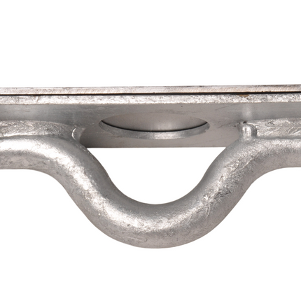 Cantonal Vloeroog met tegenplaat - verzinkt stalen materiaal - geschikt voor Ifor Williams GX Plant trailer modellen