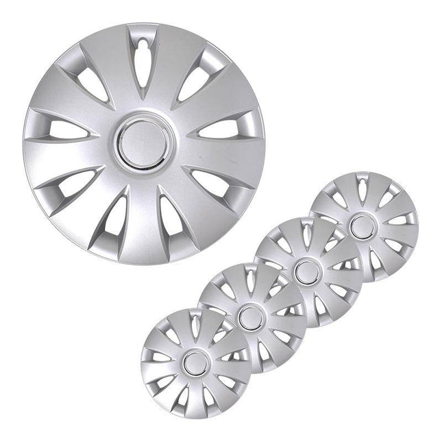 Cantonal Wieldoppenset van 4 Stuks voor 13 Inch velgen - silver