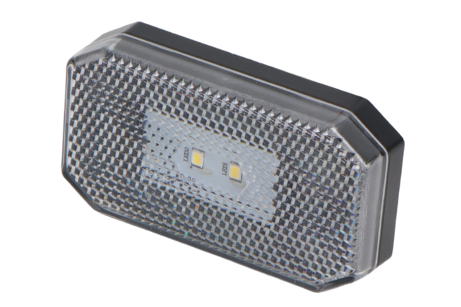 Cantonal Witte Zijmarkeringslamp - L/R - 12-24V - inclusief steun - wit