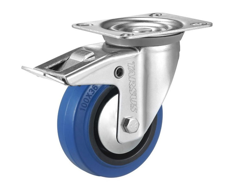 Cantonal Zwenkwiel met rem - 125 kg - totale hoogte: 125 mm