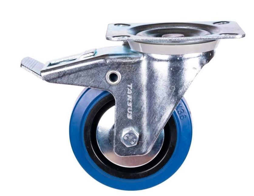 Cantonal Zwenkwiel met rem - 125 kg - totale hoogte: 125 mm